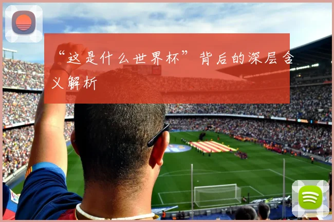 “这是什么世界杯”背后的深层含义解析