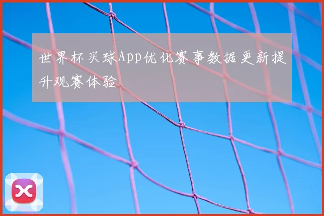 世界杯买球App优化赛事数据更新提升观赛体验